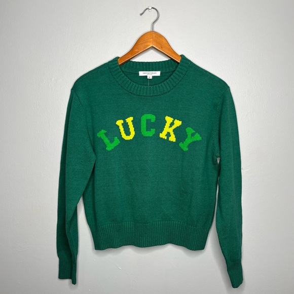 Grayson Threads St. Patrick's Day Lucky Shades of Green Knit Graphic Sweater NWT - Picture 2 of 8